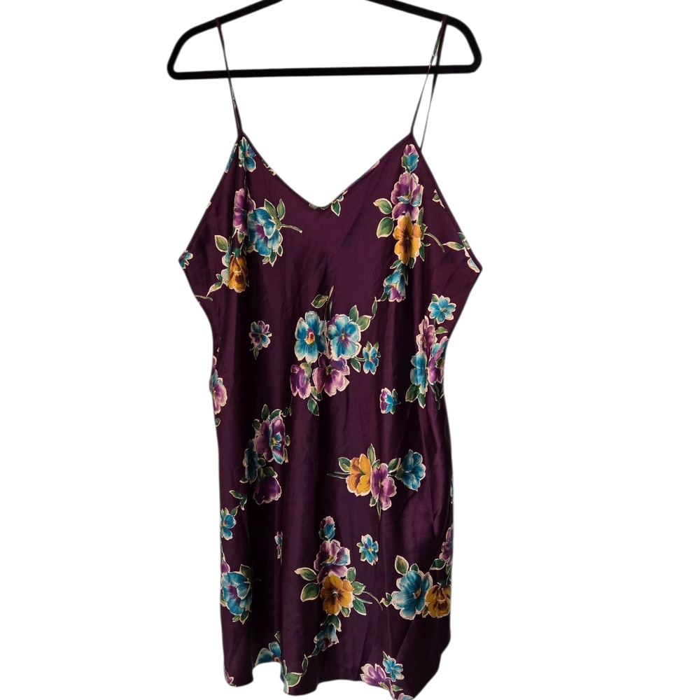 Dentelle Floral Camisole in Rich Purple Size Xl